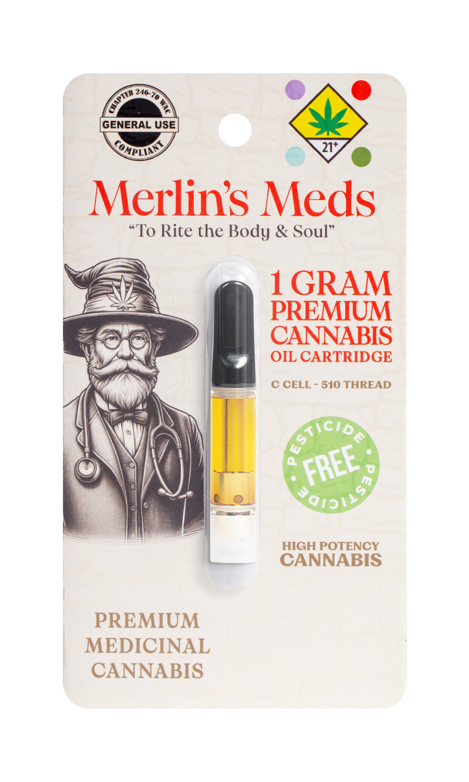 Merlin's Meds Oil Cartridge